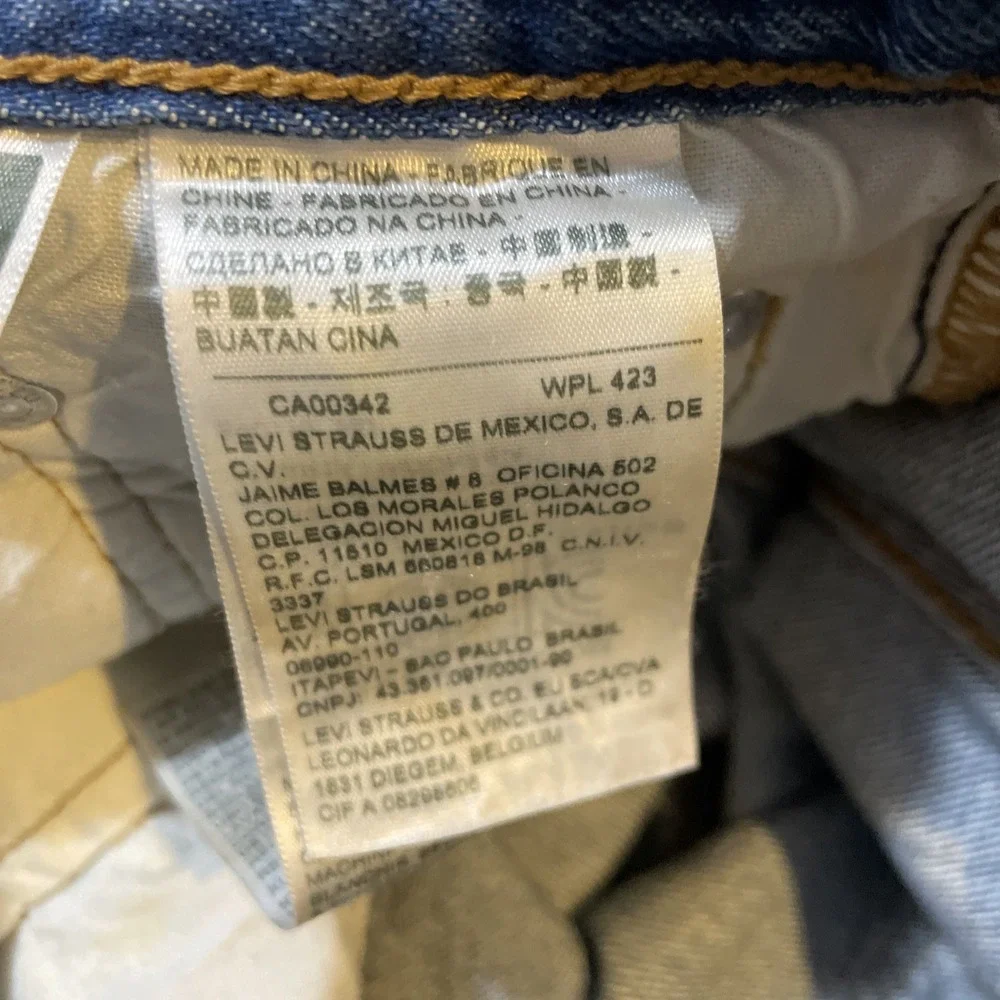 Levi's Men's 501 CT Jeans 29X32 Blue Medium Wash Denim‎ Button Fly
